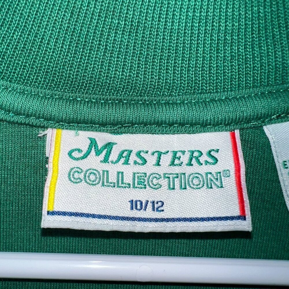 Masters Golf Collection Kid's 1/4 Zip Pullover Green Size 10/12 - Picture 4 of 5